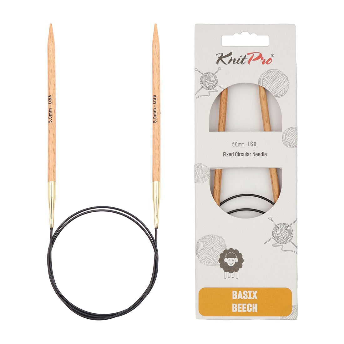 KnitPro Basix Beech 32" Fixed Circular
