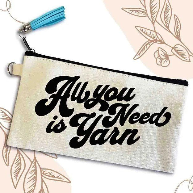 Anna B. Shop All You Need Is Yarn Small Canvas Pouch