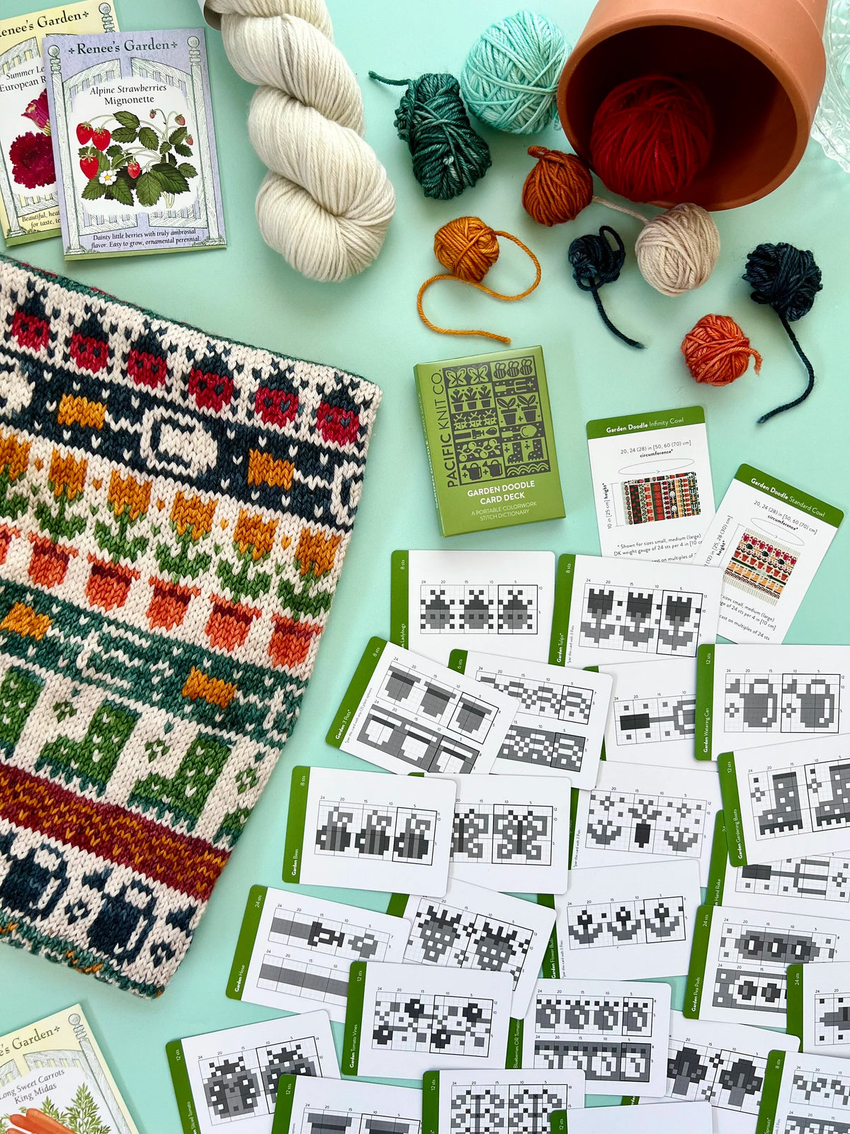 Pacific Knit Co Doodle Card Deck — Garden