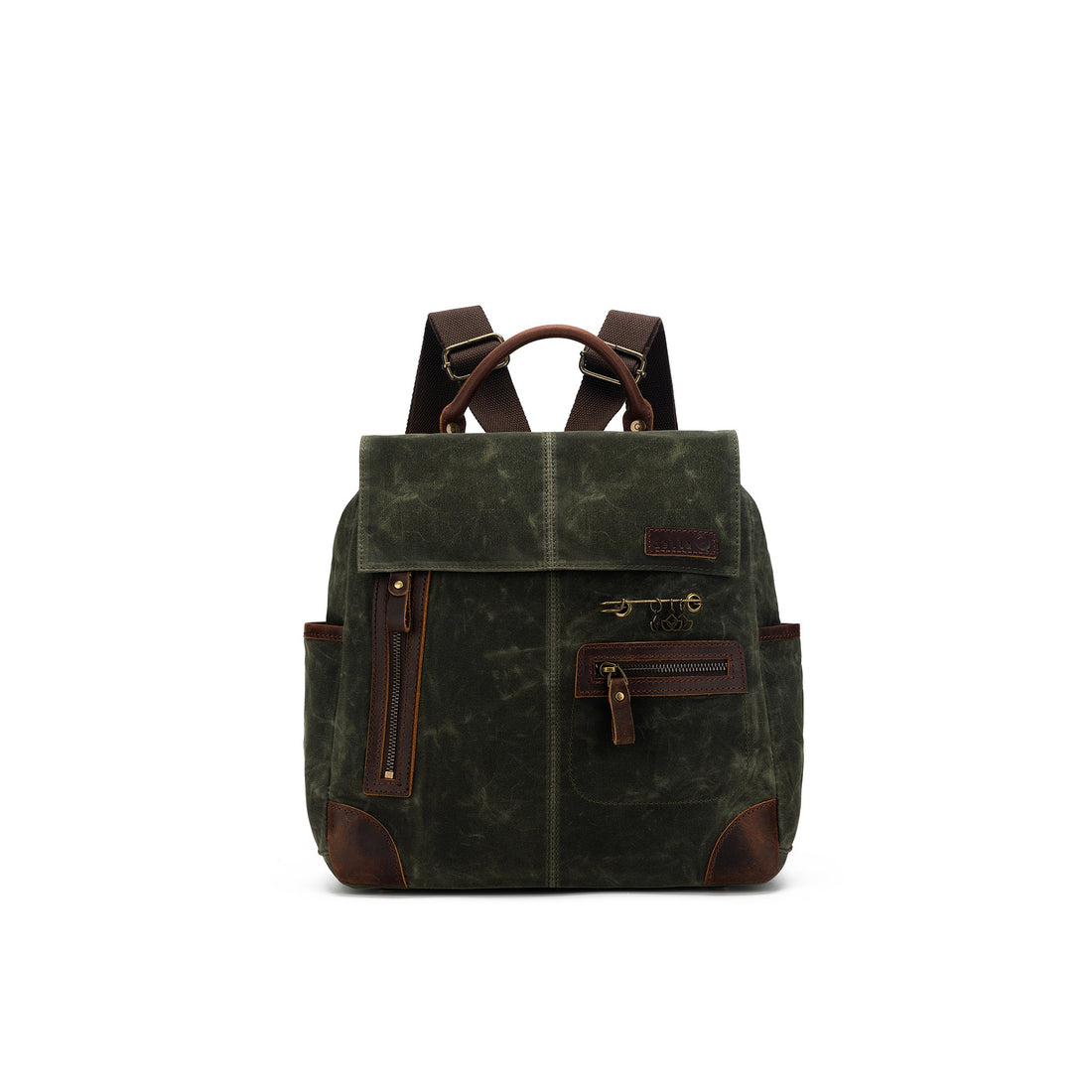della Q Makers Canvas Backpack — Midi Backpack Olive