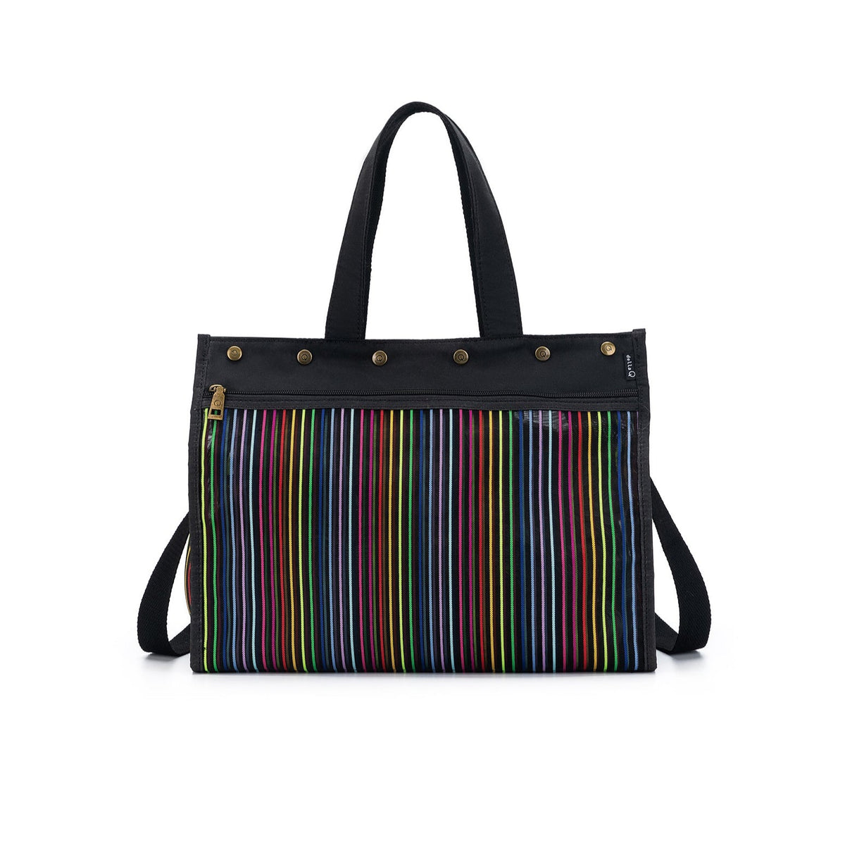 della Q - Maker’s Mesh Tote — Rainbow Black