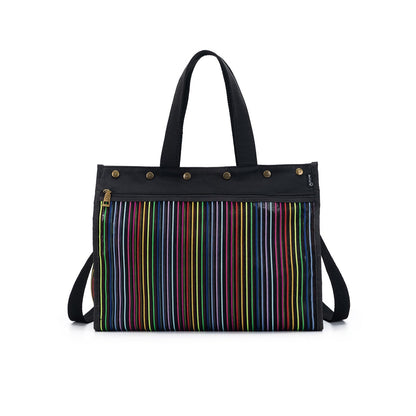 della Q - Maker’s Mesh Tote — Rainbow Black
