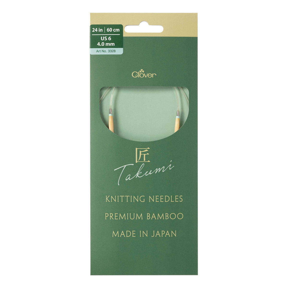 Clover PRO Takumi 24-inch circular needles, US 6 (4 mm)