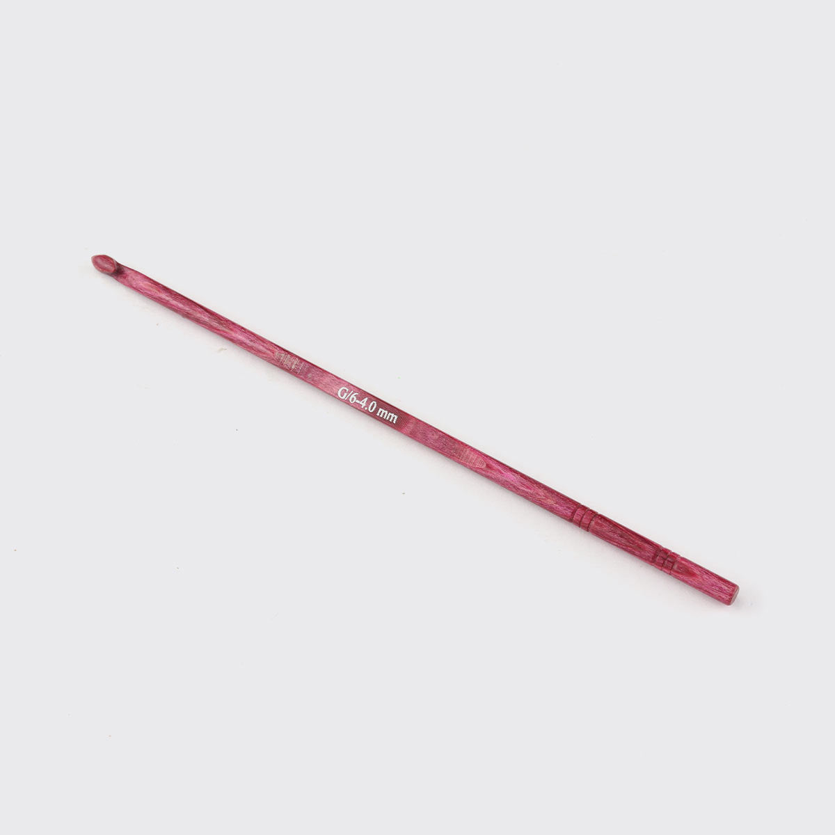 KnitPro Dreamz single-ended birchwood crochet hook, 4.0 mm G/6 — full hook
