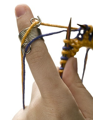 Knit Picks Wire Stranding Guide — shown in use