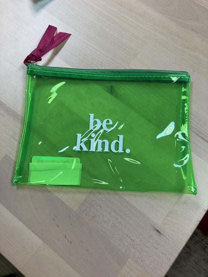 Plastic zipper notions bag — Green-Be Kind
