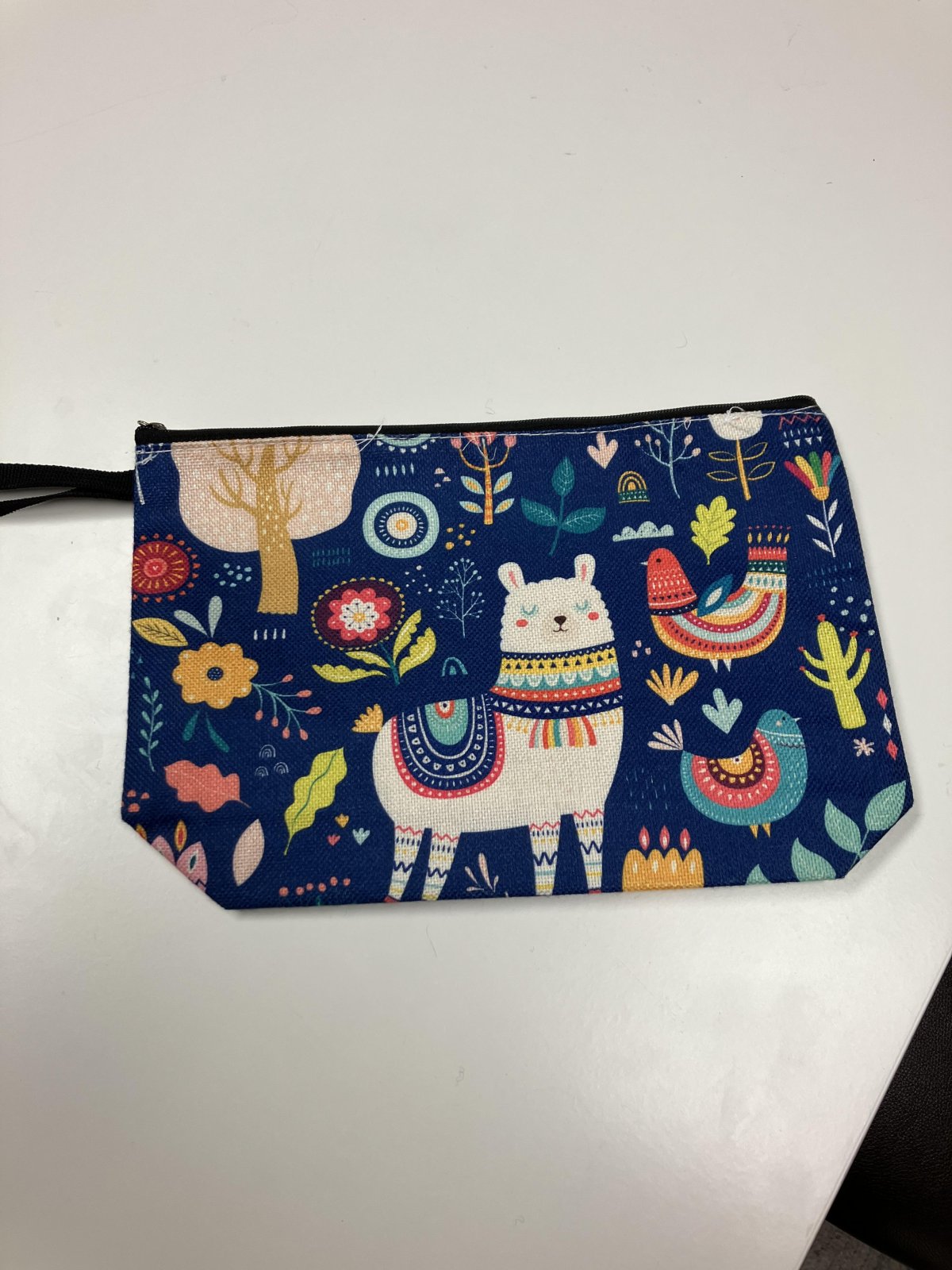 Notion Zipper Pouch with Gusset Assorted Patterns — Chunky Alpaca Royal Blue