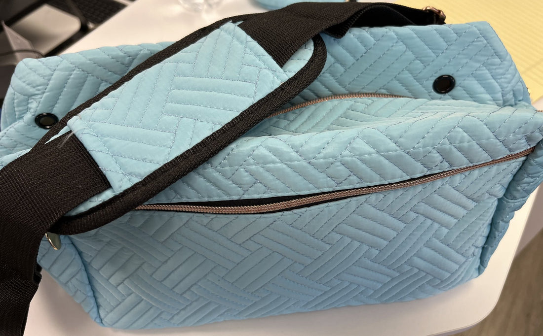 Quilted project bag (turquoise)
