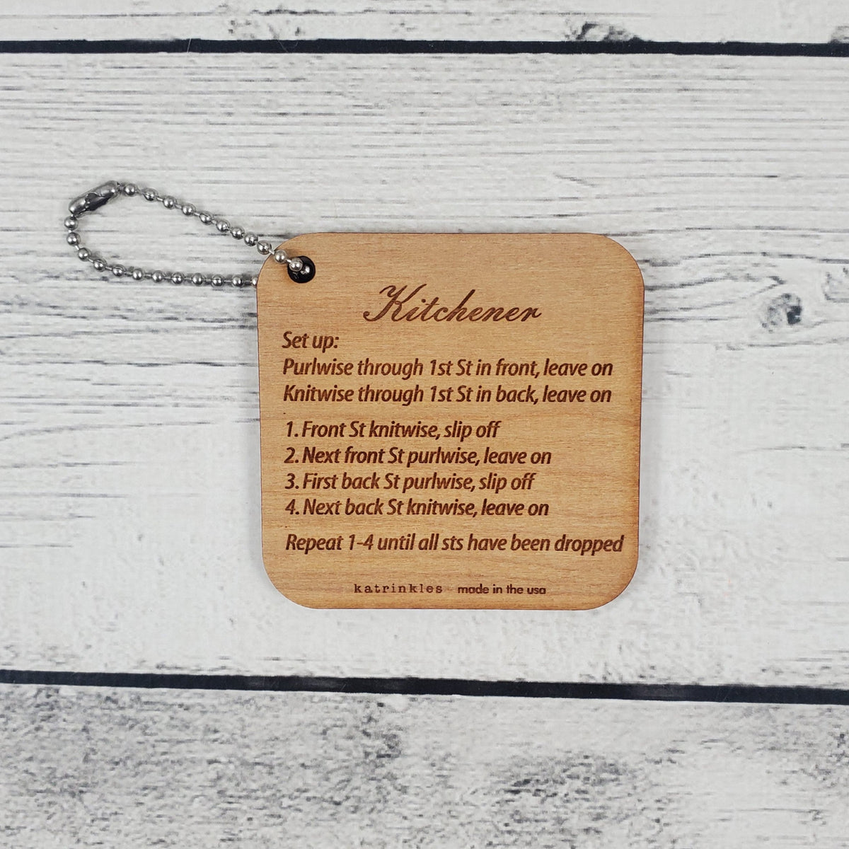 Katrinkles Tools — Kitchner Wooden Key Chain