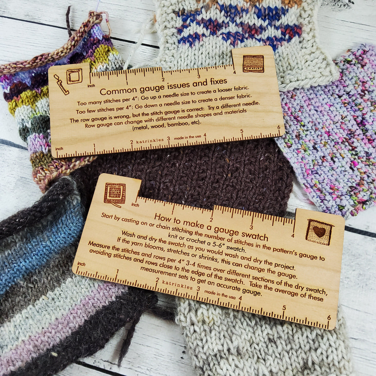 Katrinkles Tools — Dble Sided Troubleshooting Gauge Swatch