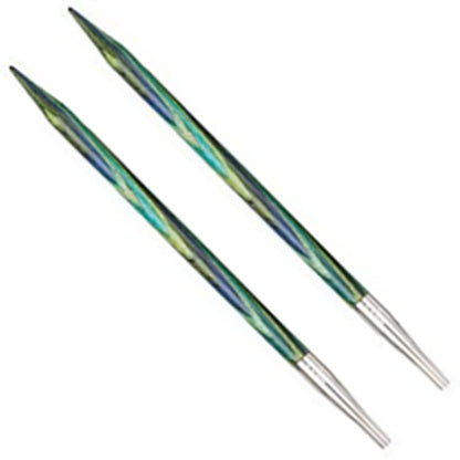 Knit Picks Caspian interchangeable needle tips — finish reference; needle diameter varies by size