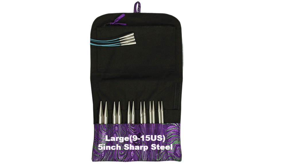 HiyaHiya Sharp Steel 5in Large Interchangeable Set Sizes 9-15 US; case color and design may vary