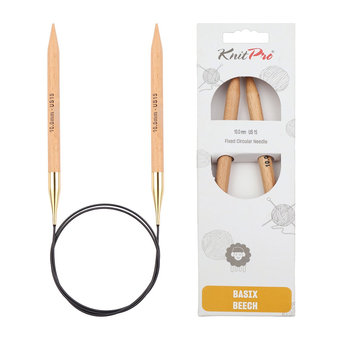 KnitPro Basix Beech 32" Fixed Circular