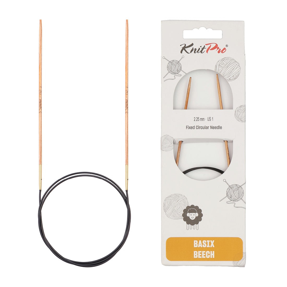 KnitPro Basix Beech 32" Fixed Circular