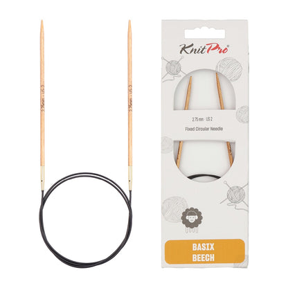 KnitPro Basix Beech 32" Fixed Circular