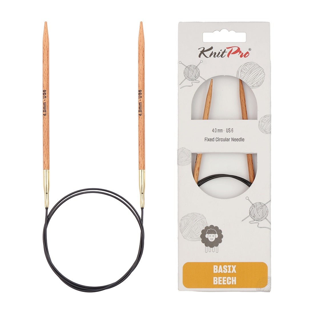 KnitPro Basix Beech 32" Fixed Circular