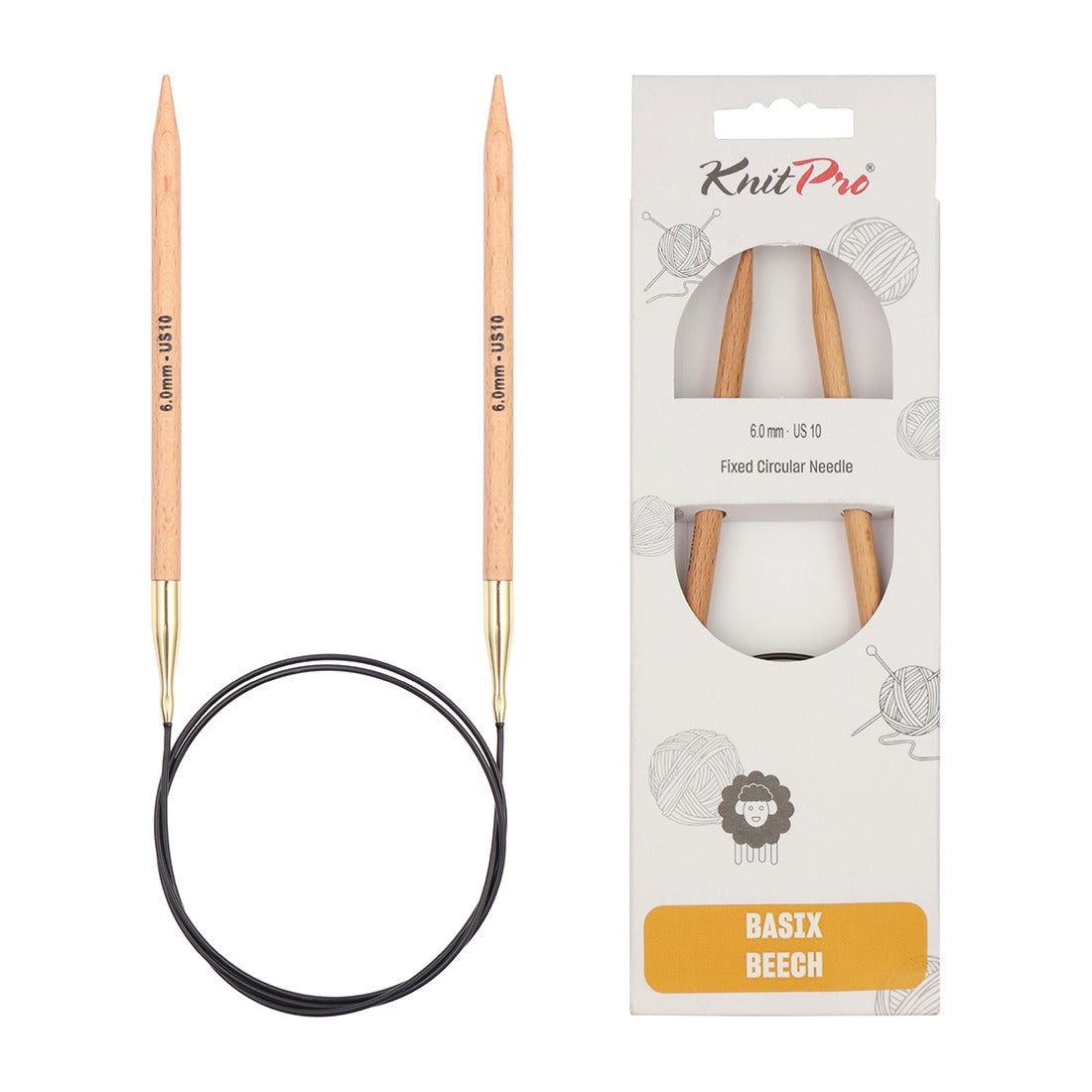 KnitPro Basix Beech 32" Fixed Circular