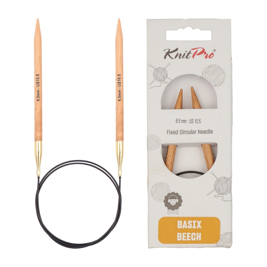 KnitPro Basix Beech 32" Fixed Circular