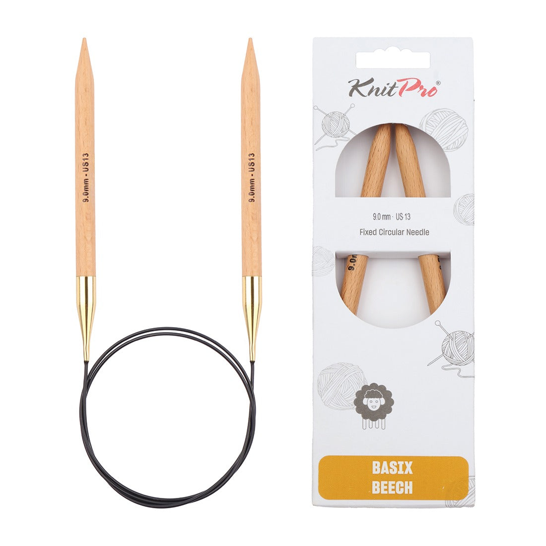 KnitPro Basix Beech 32" Fixed Circular