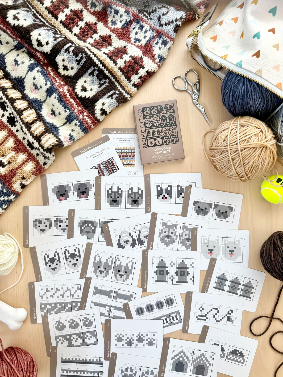Pacific Knit Co Doodle Card Deck — Dog