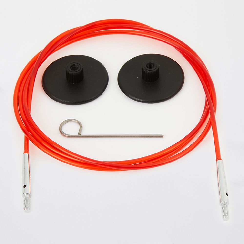 KnitPro Nylon Cable — 40 in - Red
